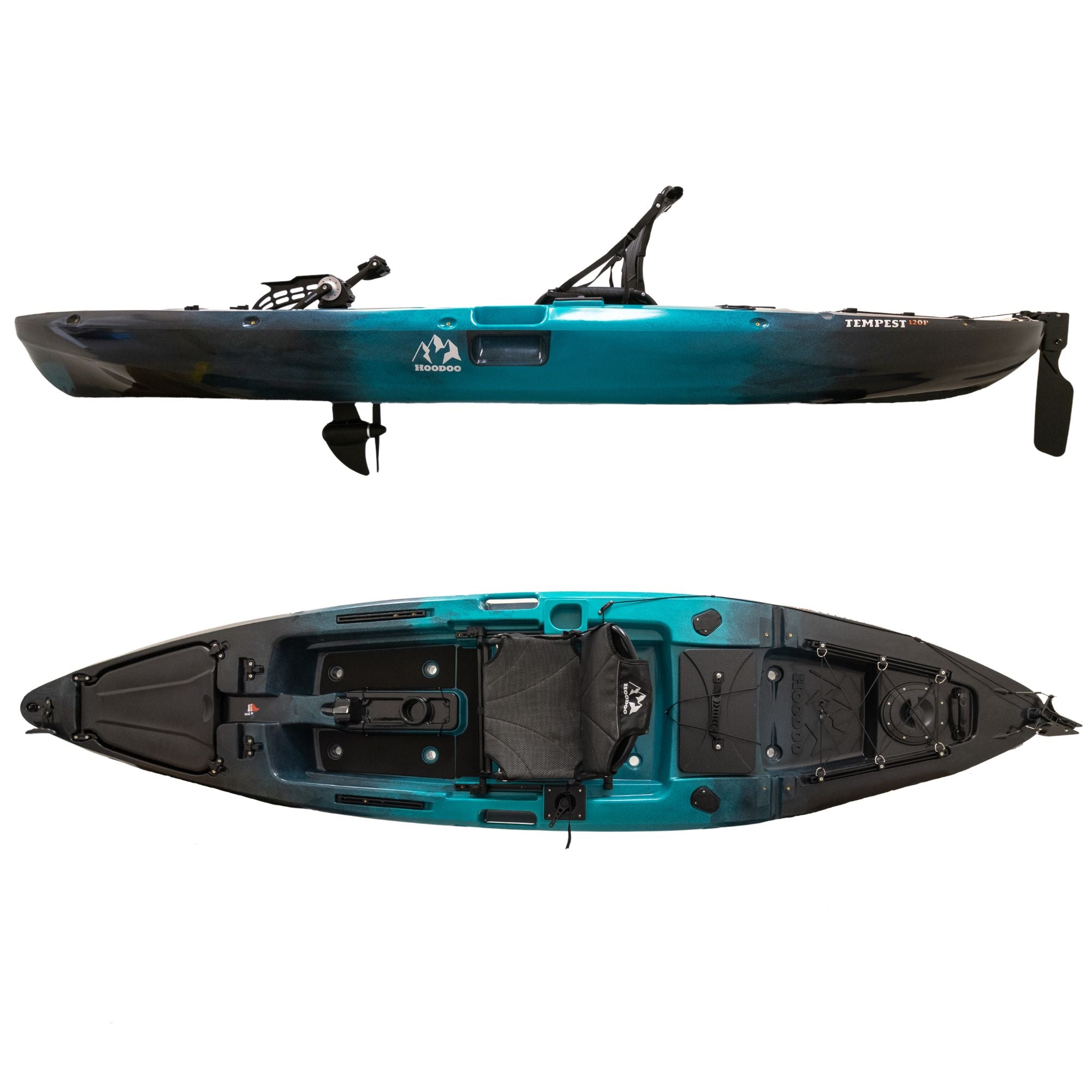 Hoodoo Tempest 120P, Pedal Drive Kayak, Made in Texas