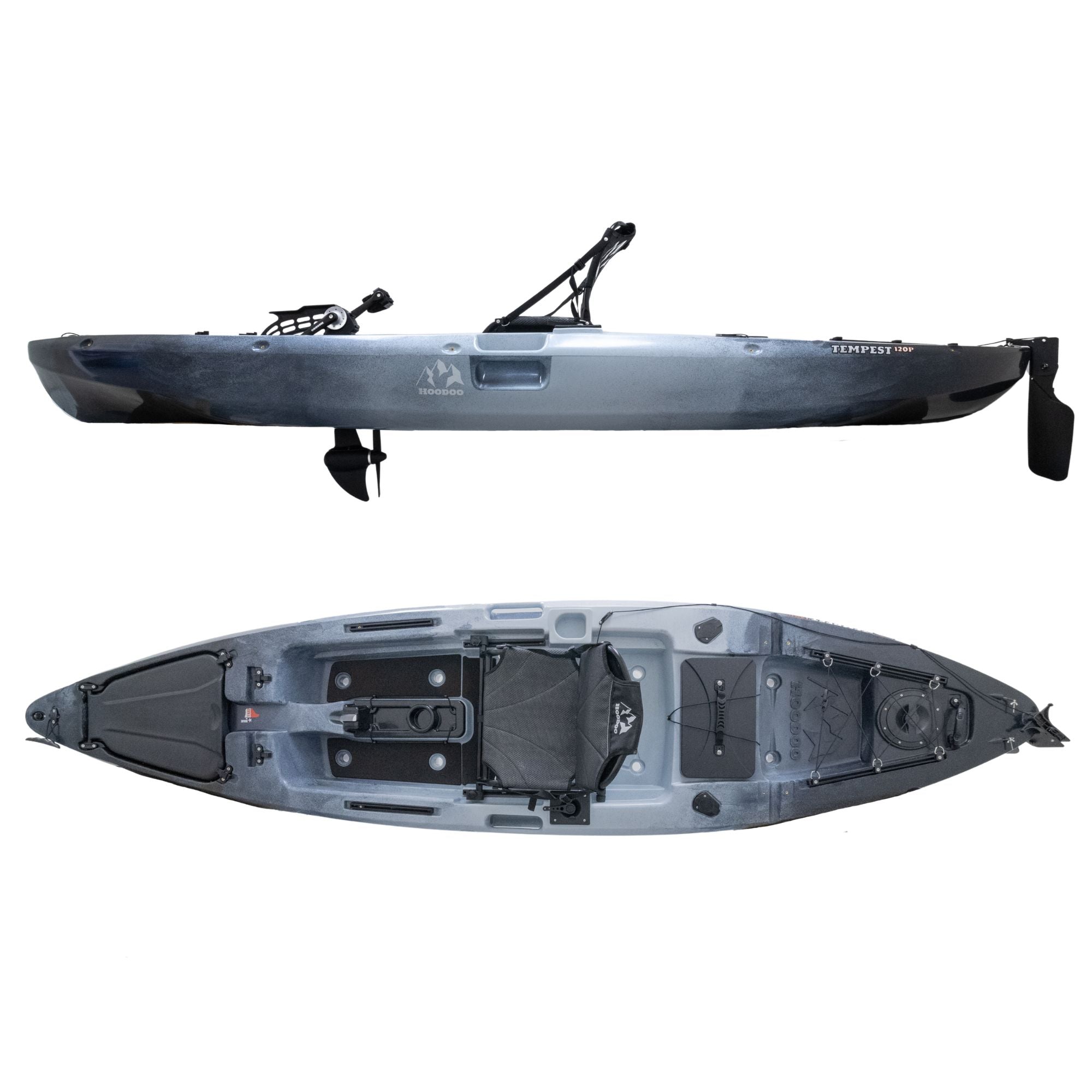 Hoodoo Tempest 120P, Pedal Drive Kayak, Made in Texas