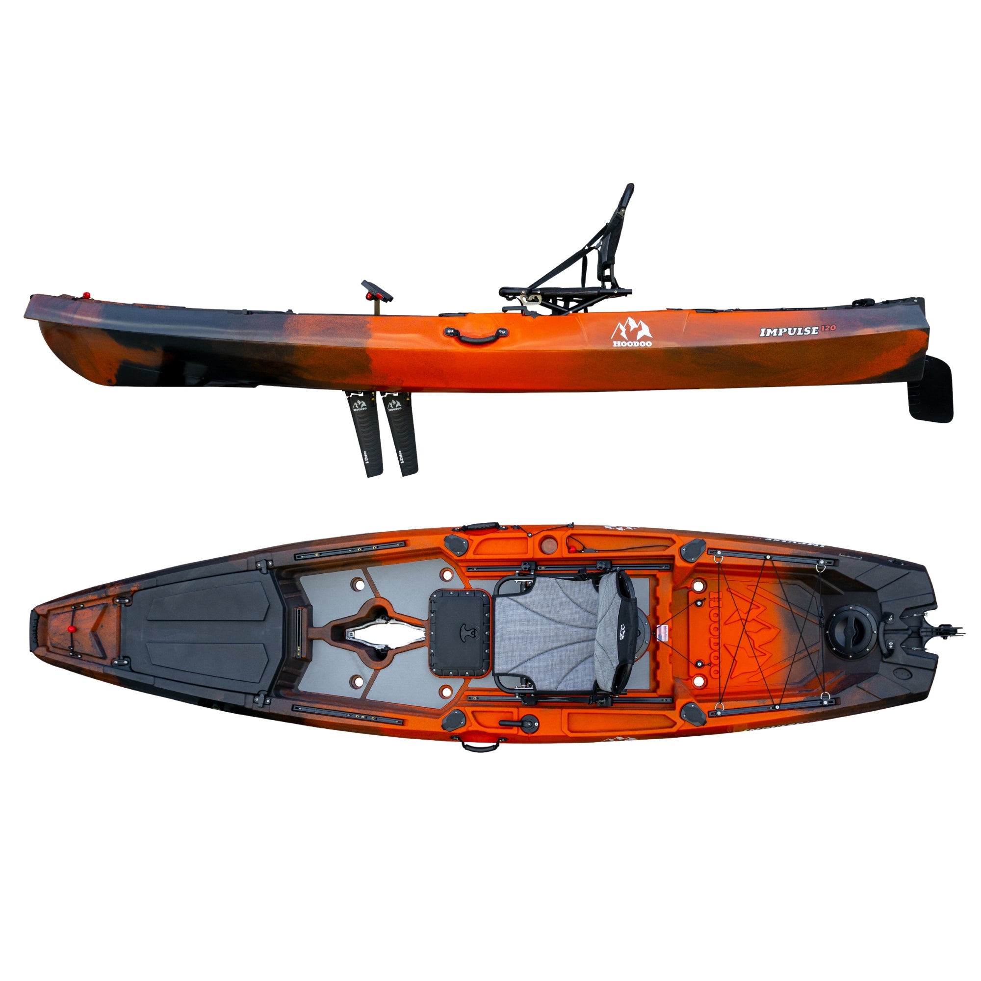 Buy molten-lava Hoodoo Impulse 120 Fin Drive Kayak